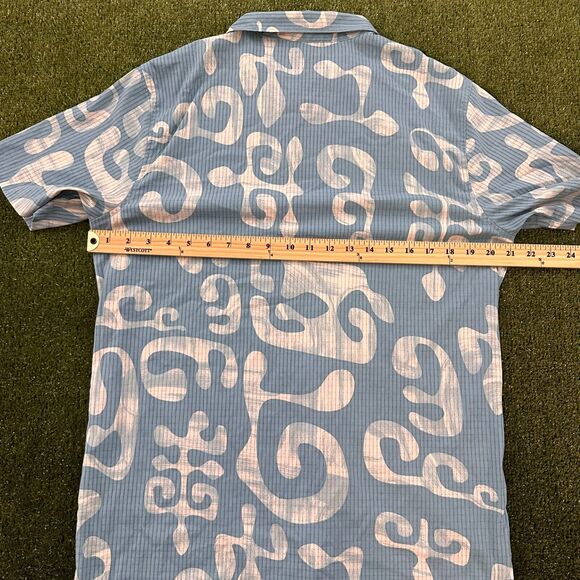 Roark Shirt Mens Medium Blue Lightweight Tactel Nylon Blend Breathable Comfort - Picture 7 of 7